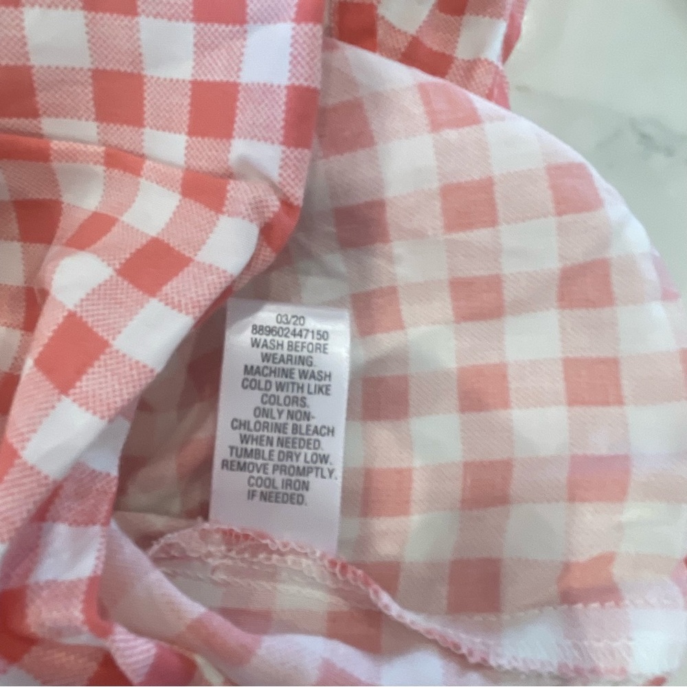 Women’s Light Red & White Gingham Top - Picture 11 of 12